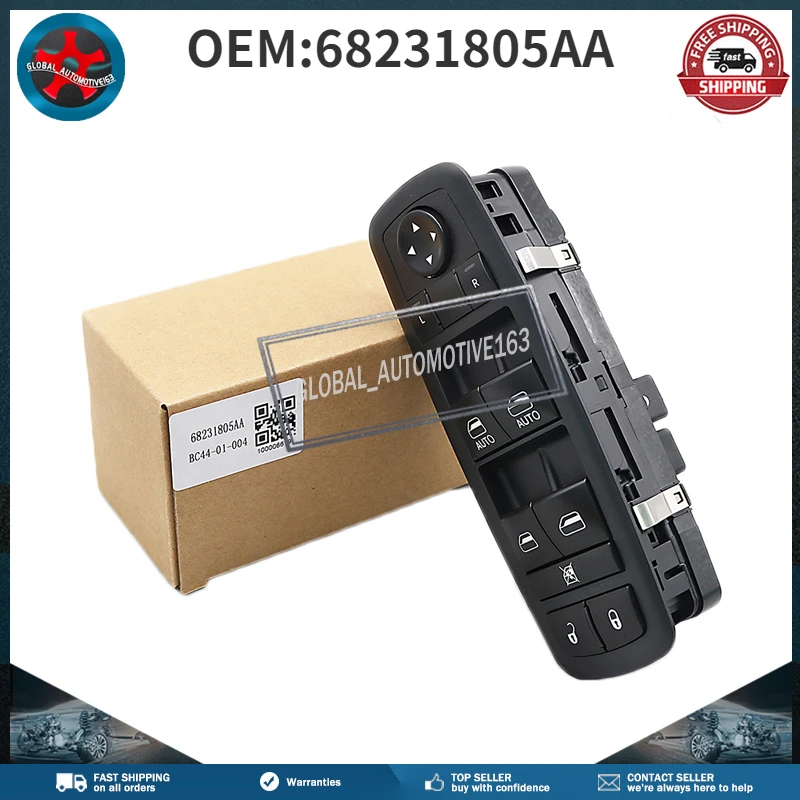 

Front Left Master Window Switch 68231805AA For Chrysler 300 Chrysler 200 Dodge Charger Ram 1500 2500 3500 4500 5500