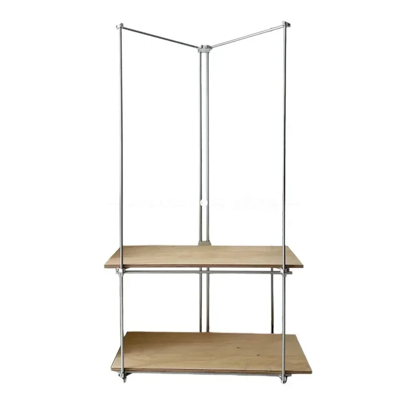 

Open coat rack Birch home multi-layer display stand Ocean plate floor creative stainless steel