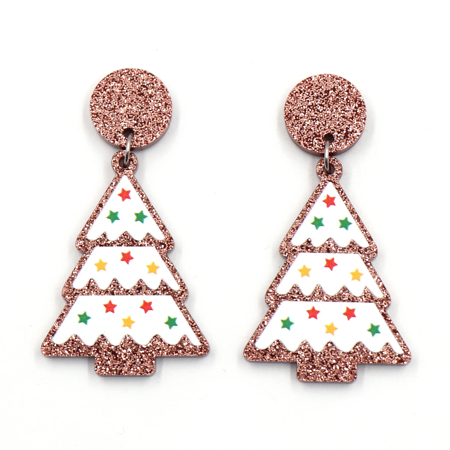 1pair New product CN Drop Christmas tree cute Acrylic earrings Jewelry for women