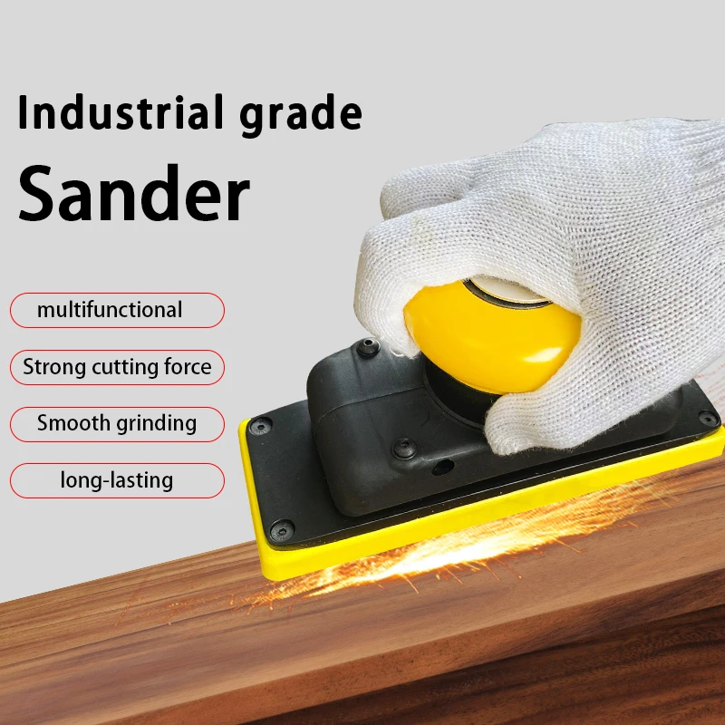 Square Grinding Machine, Pneumatic Grinding Head Sandpaper Machine Machine Suitable for Multiple Angles