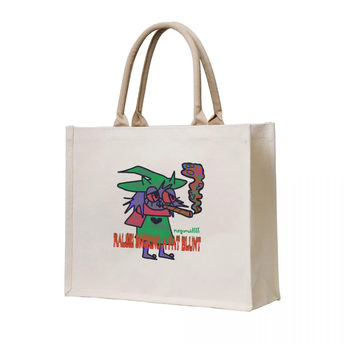 

RALSEI SMOKING A BLUNT Tote Bag ecological bags Reusable bags Women's bags