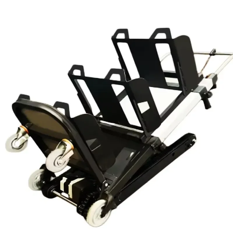 Electric Power Foldable Four-Wheel Stair Climber Machine Lithium Battery Crawler Transport Cargo Dolly Cart OEM Tools