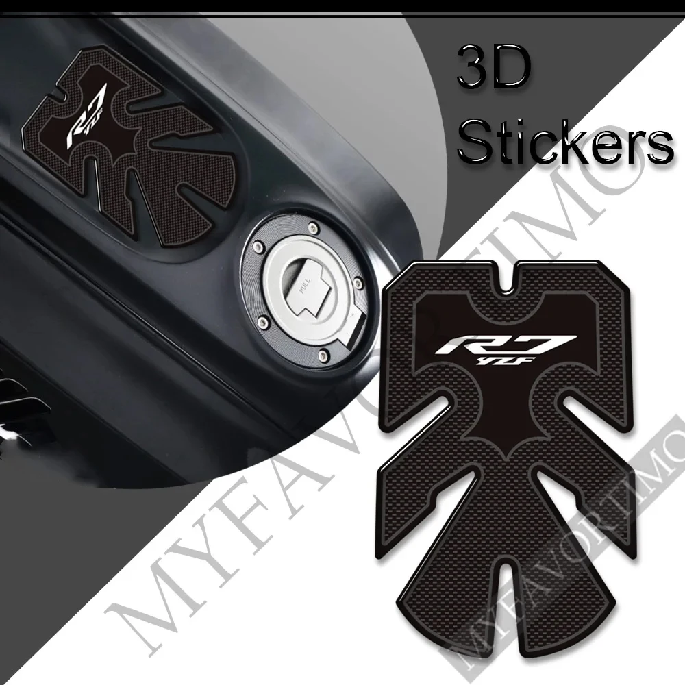  New Decorative kit Motorcycle Fuel Tank pad Grips knee protective 3D stickers decals For YAMAHA R7 YZF R7 2022