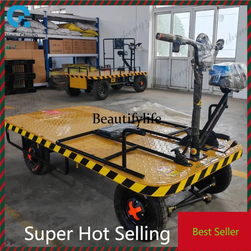 K182 Electric Four-wheel Flatbed Transport Vehicle 1000kg Load Electric Platform Heavy-duty Transport Electric Trailer