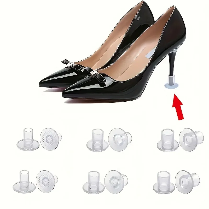 9 Pairs Clear Heel Protectors for High Heels Perfect for Outdoor Events Shoes Accessory Protective Heel Cover image 5
