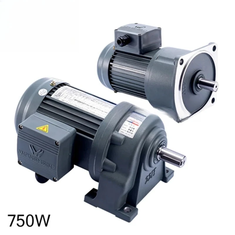 

WANSHSIN AC Gear Motor Three-phase 750W Horizontal 380V GH-28-750-25-S Mask Machine Motor Without Brake