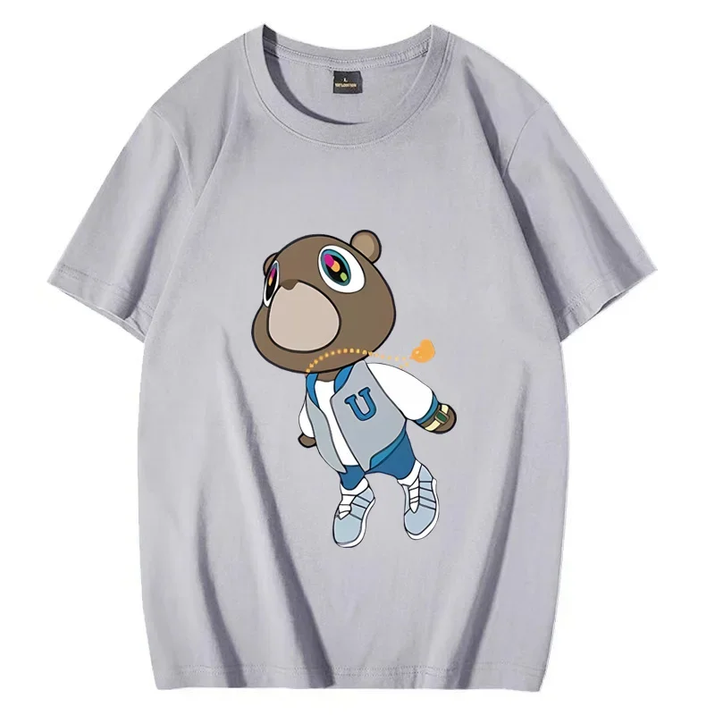 Kanye West Graduation Bear Classic Graphics T-Shirt Men Women \' s Summer Top fashion clothes Cotton Oversized Unisex Tee shirts