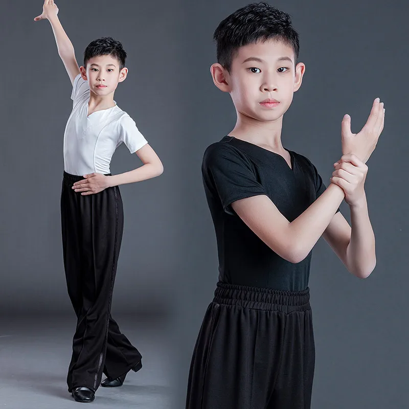 Children's Latin dance costume performance set Boys' standard boys' tango training dress Children's training dance pants