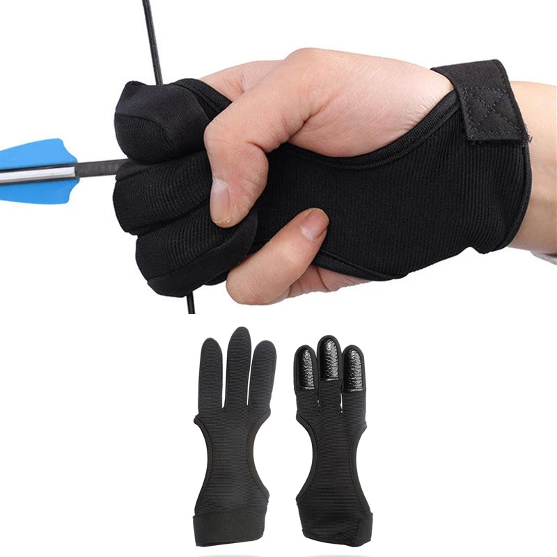 Jagd-Fingerschutz, Lederhandschuh, 3-teilig, rutschfest, atmungsaktiv, Fingerspitze, Jagdhandschuhe, Zubehör, Sicherheitsausrüstung