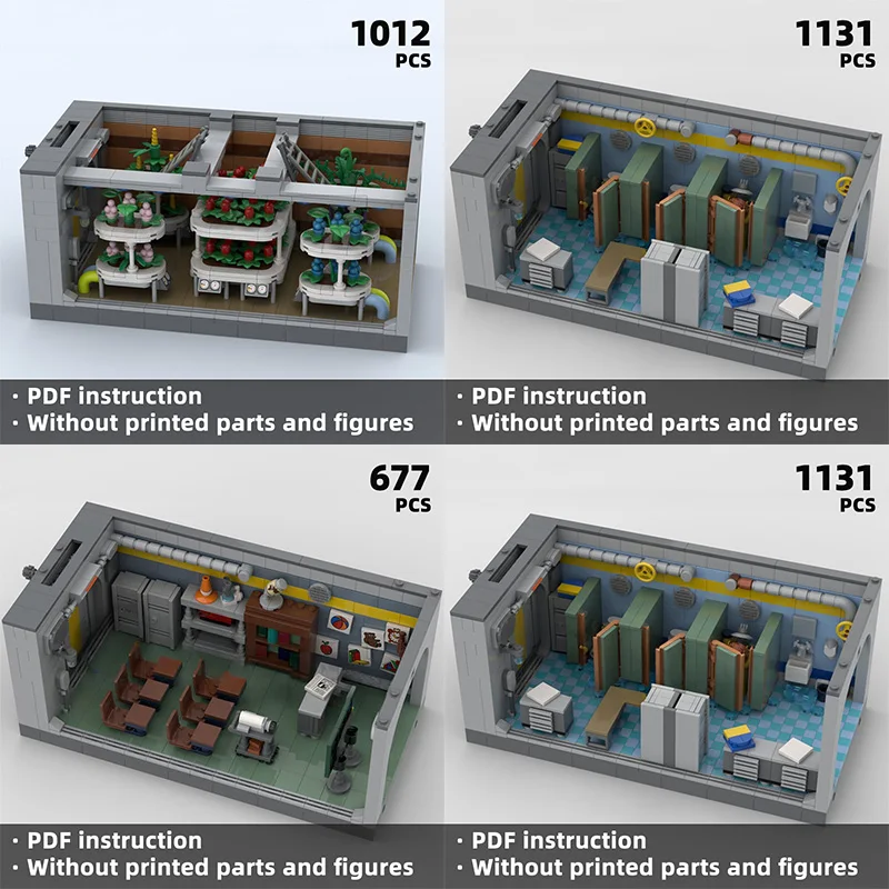 

Falowt！3D models of future indoor gardens, Classroom, sci-fi Farm building blocks - DIY toys for scene building enthusiasts