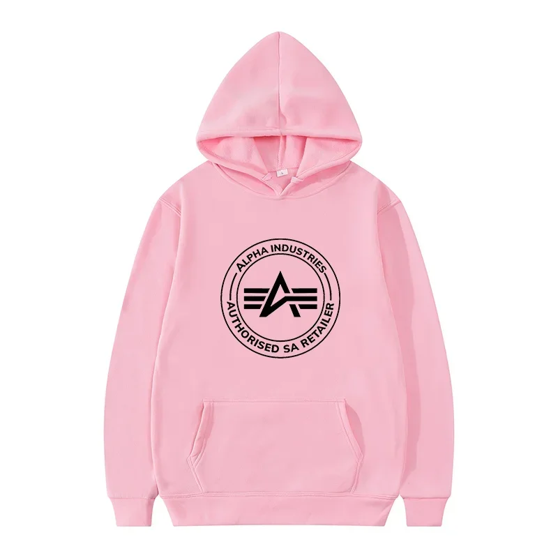 ALPHA INDUSTRIES Brand Printed Fashionable High Quality Hoodie Men\'s Casual Harajuku Sportswear Street Wear Men Clothing