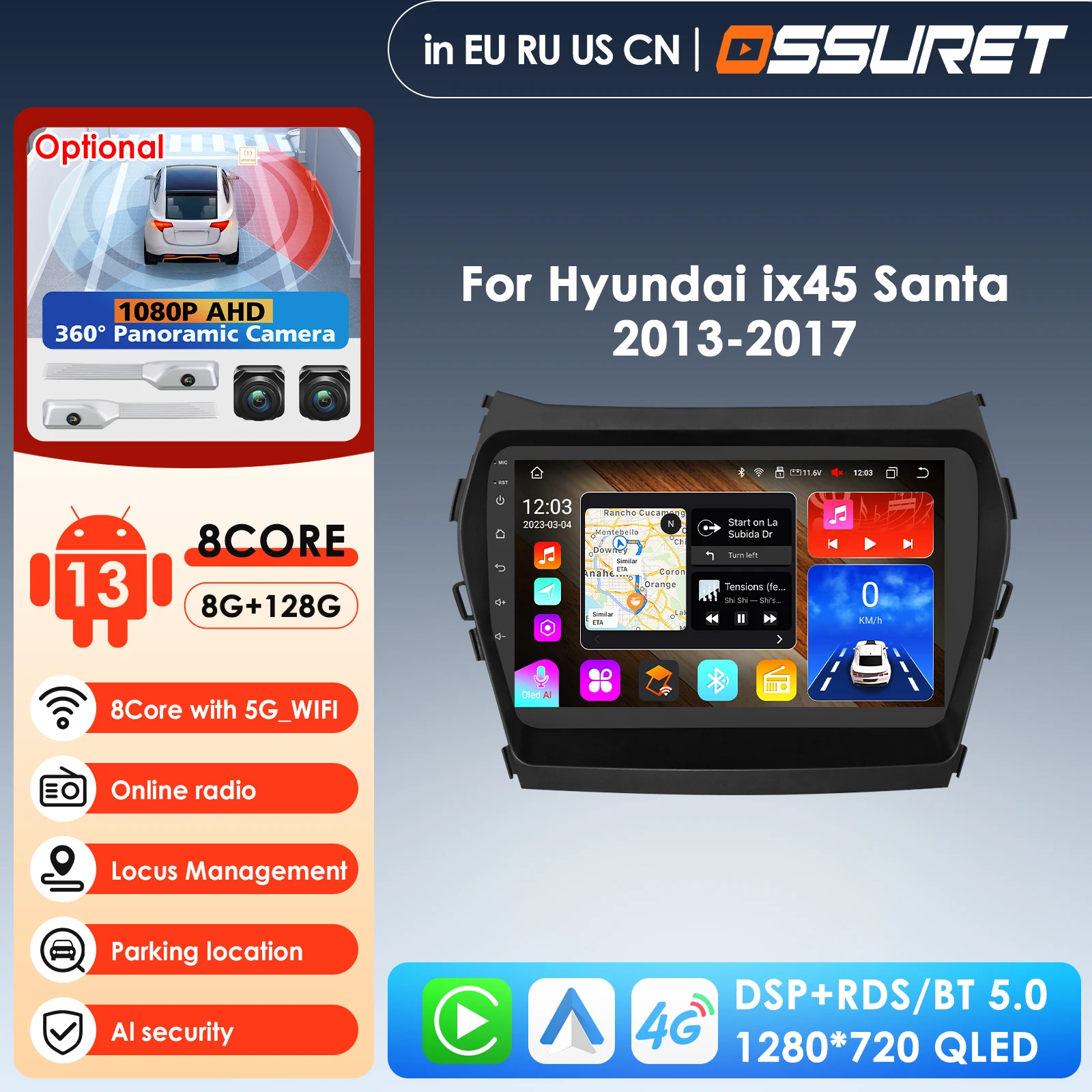 

Audio Intelligent Systems 2 Din Android 13 Car Radio For Hyundai Santa Fe 3 2013 - 2017 IX45 Carplay 4G Multimedia Video GPS RDS