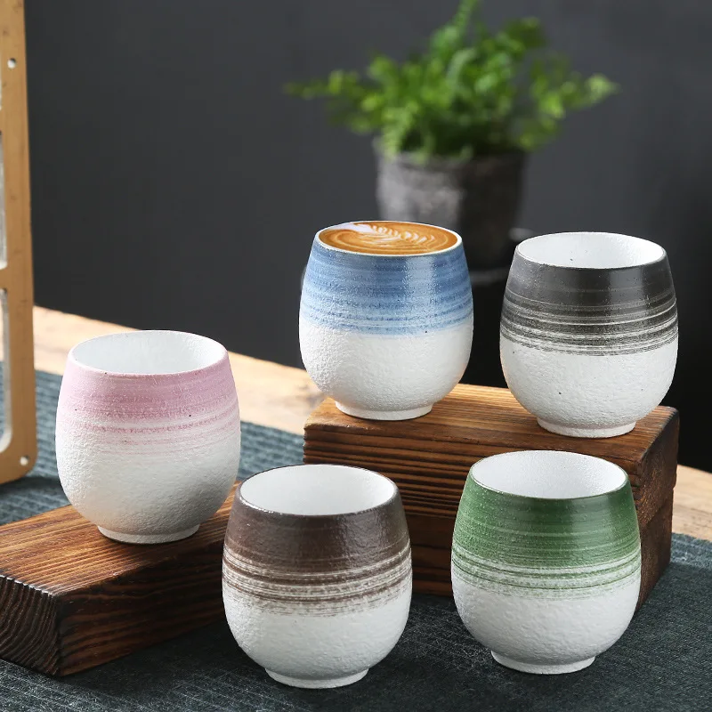 

Керамическая чашка для чая в японском стиле, винтажные кружки для кофе эспрессо, бытовые питьевые одиночные чашки, офисные чашки для воды, посуда для напитков, 200 мл