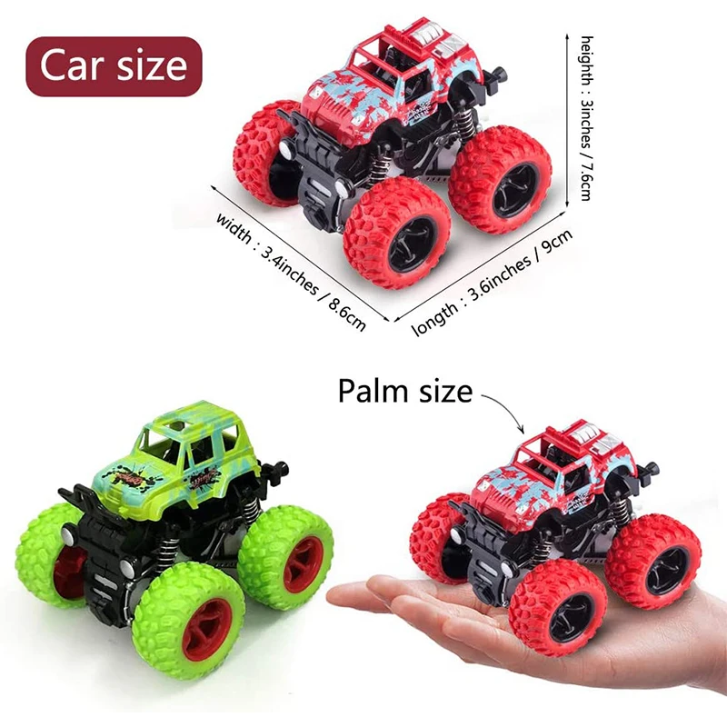 Hot Toys Car Monster Truck Four-wheel Drive Vehicle Stunt Dump Car Inertia Car Toy Dinosaur Pull Back Children Toy Boy Girl Gift