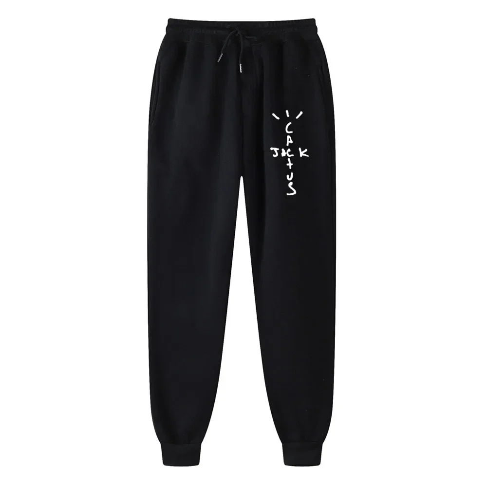 New Hot-selling Fleece Trousers Jack Cactus Letter Printing Men Ladies Men\'s Jogging Pants Hip-hop Street Pants