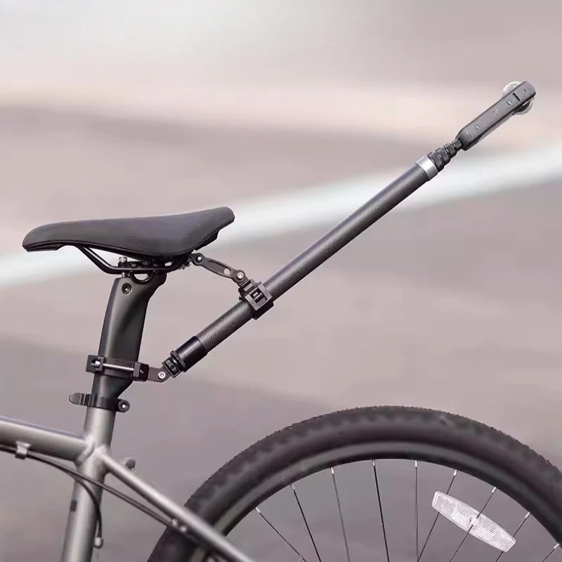 Bike Rear Shooting Tail Pole Stand Aluminum Alloy Lightweight Triangular Stability Bicycle Computer Mount Bicycle Accessories
