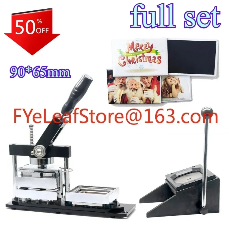 

Hot sales90 * 65mm rectangular button badge making machine cutter DIY refrigerator magnet sticker