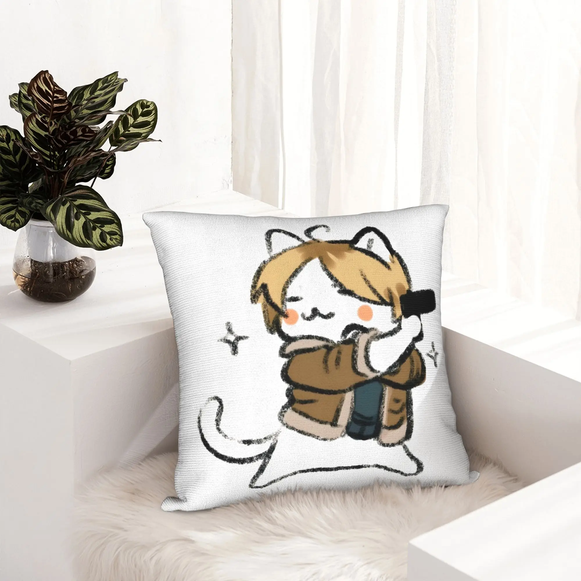 Leon S. Kennedy Pillowcase Double-sided Printing Fabric Cushion Cover Decorative  Pillow Case Cover Home Wholesale 45*45cm