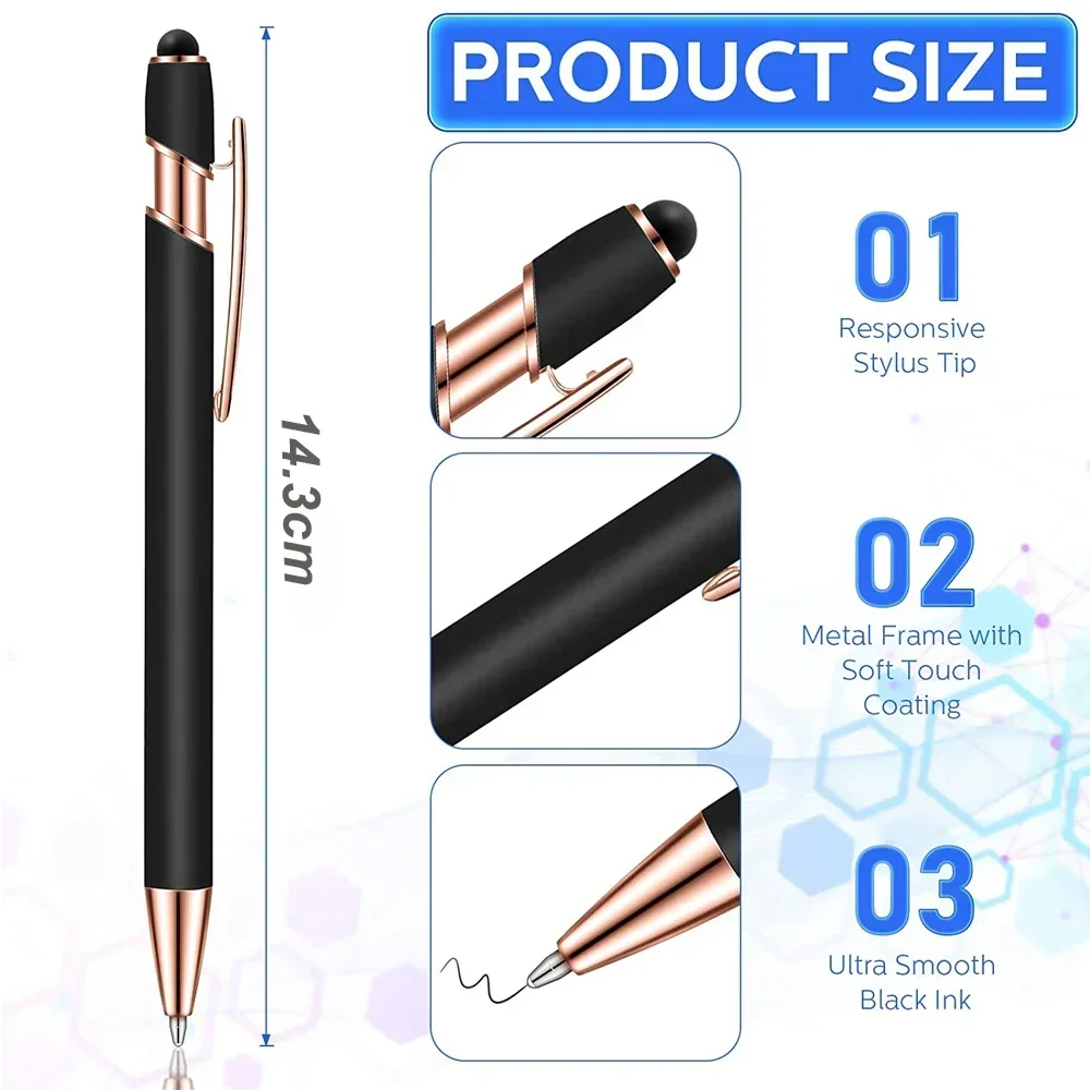 

Advertising Custom Pens Touch Ballpoint 50 Office School With Screens Logo Pieces For Stylus Stationery Gifts Metal Writing