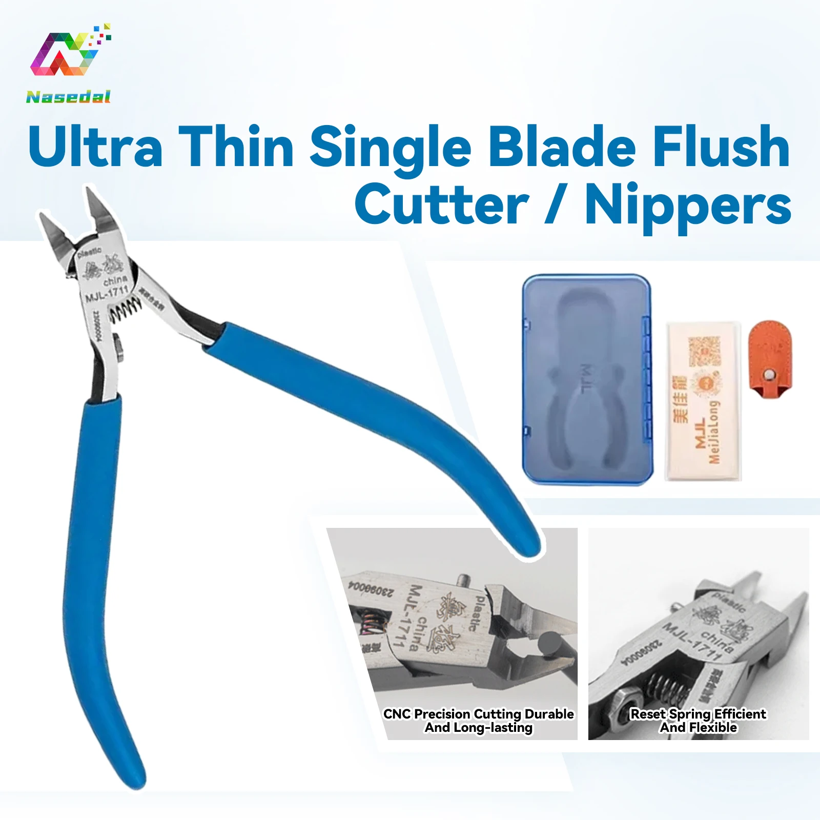 

MJL M-1711 Model Nippers Ultra Sharp Single Blade for Gundam Military Model DIY Building Repair Fix Plastic Beginner Portable