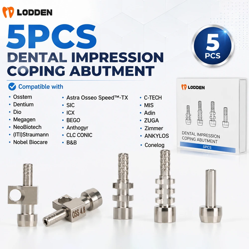 5PCS Multi Impression Coping MU Open Transfer Rod for Osstem Dentium Megagen NeoBiotech Straumann Anthogy MIS Titanium Abutment