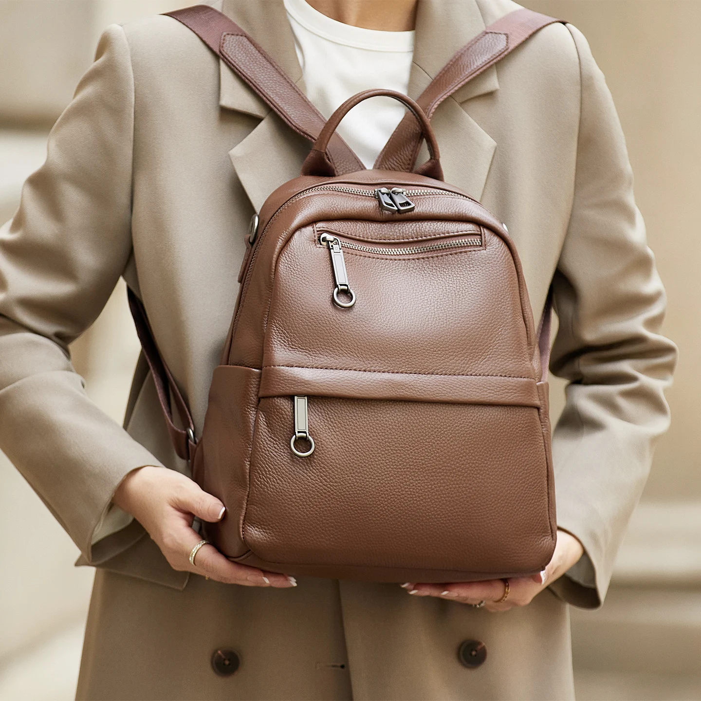 

Limited 2015 Sale Full Cow Leather Backpack Women Fashion Backpack Black Large Travel Girls Bags Genuine Leather Bags #SC2153