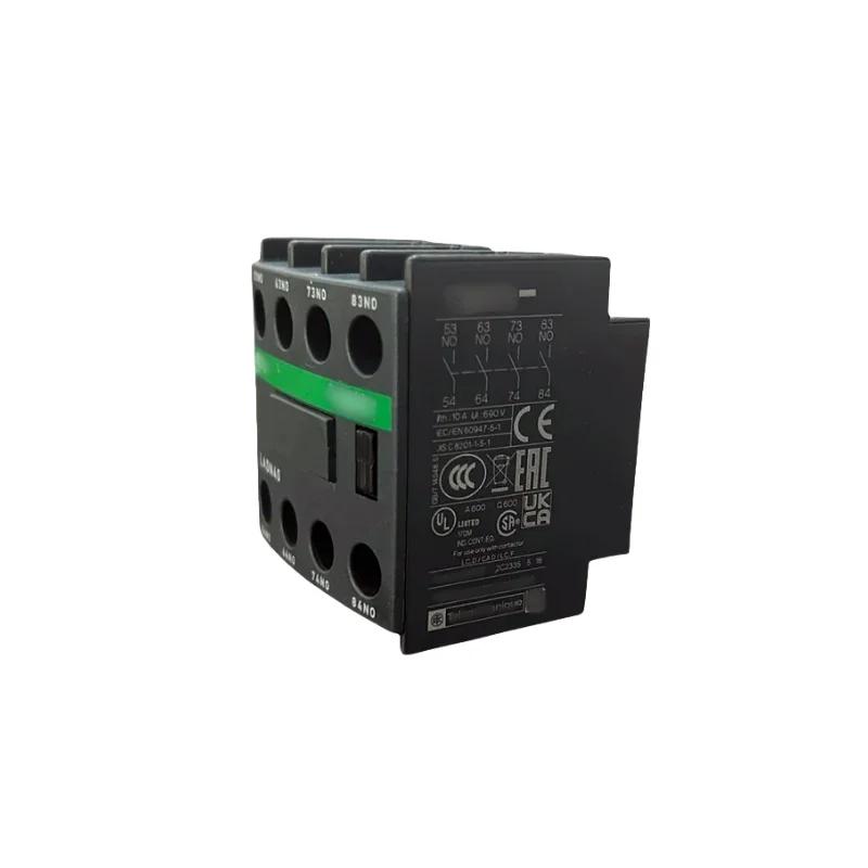 LADN40 Auxiliary contact block, TeSys Deca, 4NO, front mounting, screw clamp terminals