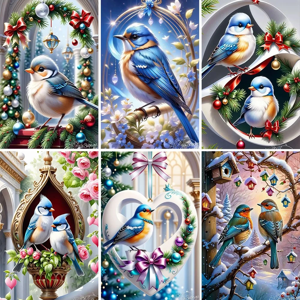 Diy Diamond Painting 5D New Collection Bird's Nest Flower Snow Animal 2024 Full Square Round Diamond Mosaic Cross Stitch Kits