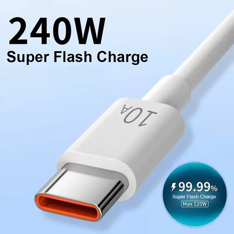 10A Fast Charging Data Cable Type-c Automatic Power Off Simple 2M Car Data Cable Suitable For Huawei  Android Universal