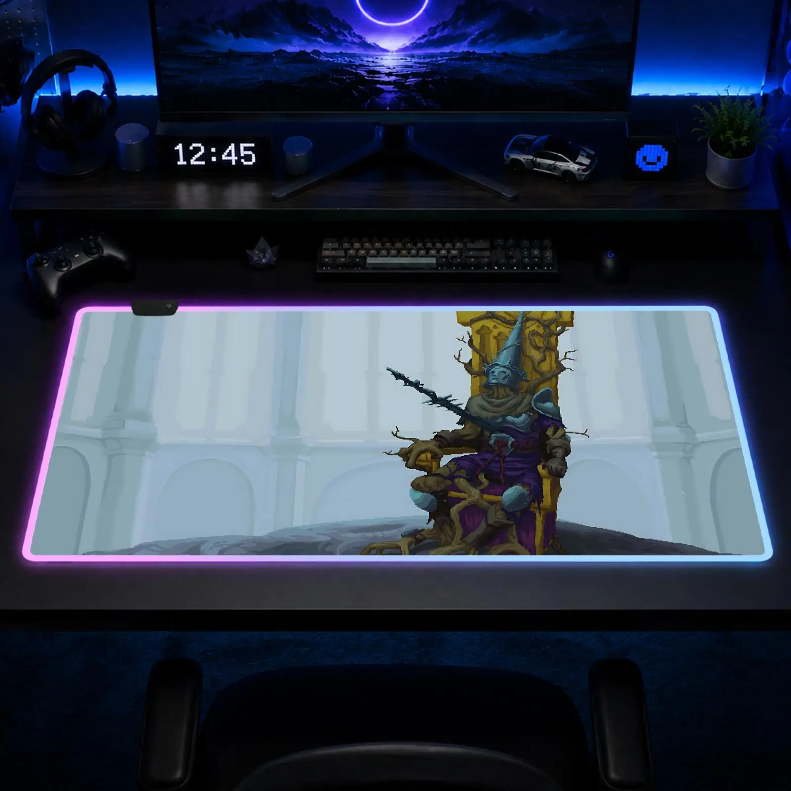 

Blasphemous Mouse Pad Gaming Anime Mouse Pad XXL RGB Desk Mats LED Table Pads Backlit Rubber Desktop