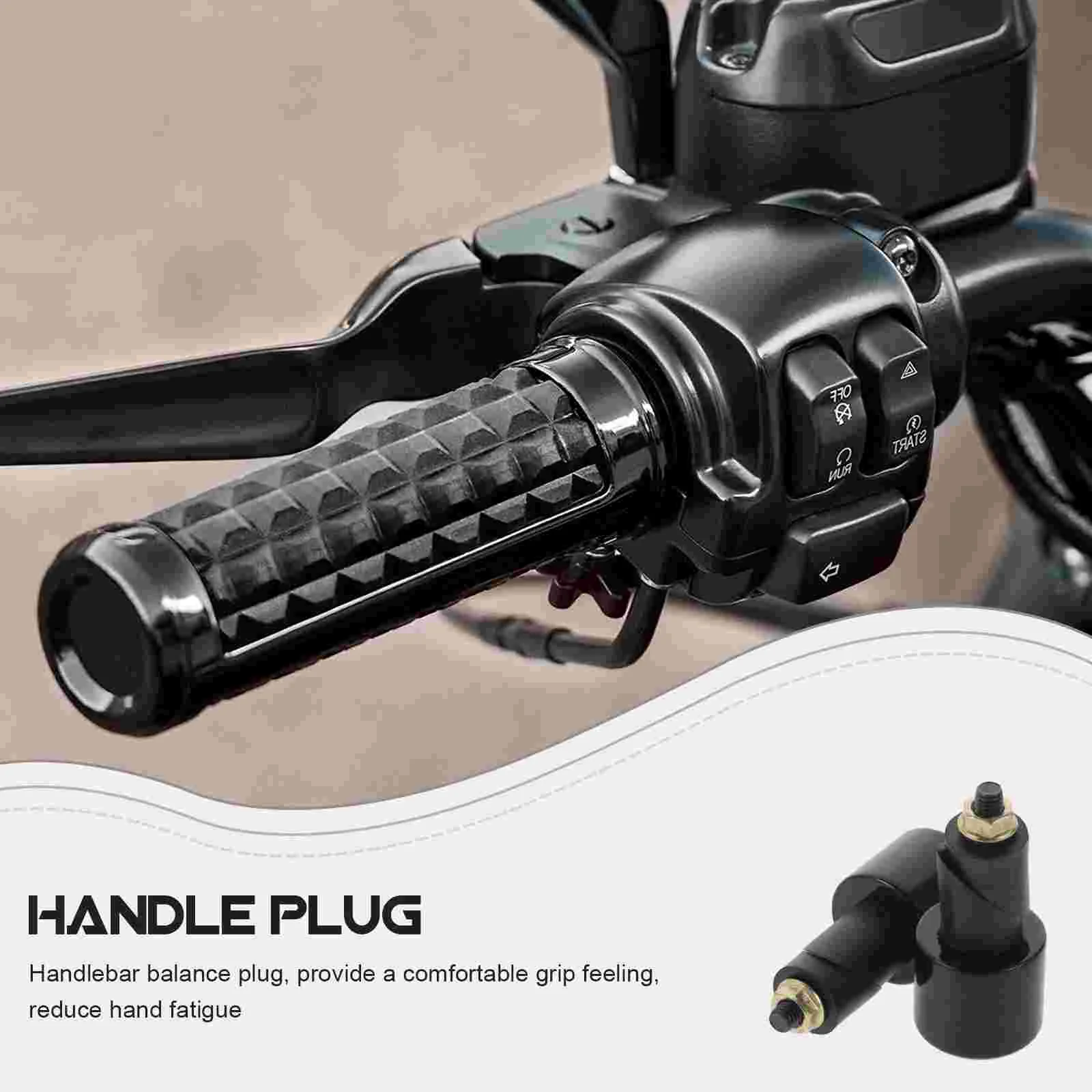 

1 Pair Motorcycle Handlebars End Plugs Durable Iron Bar Ends Handlebar End Plug Motorcycle Bar End Plug Handle Bar End Grip Cap