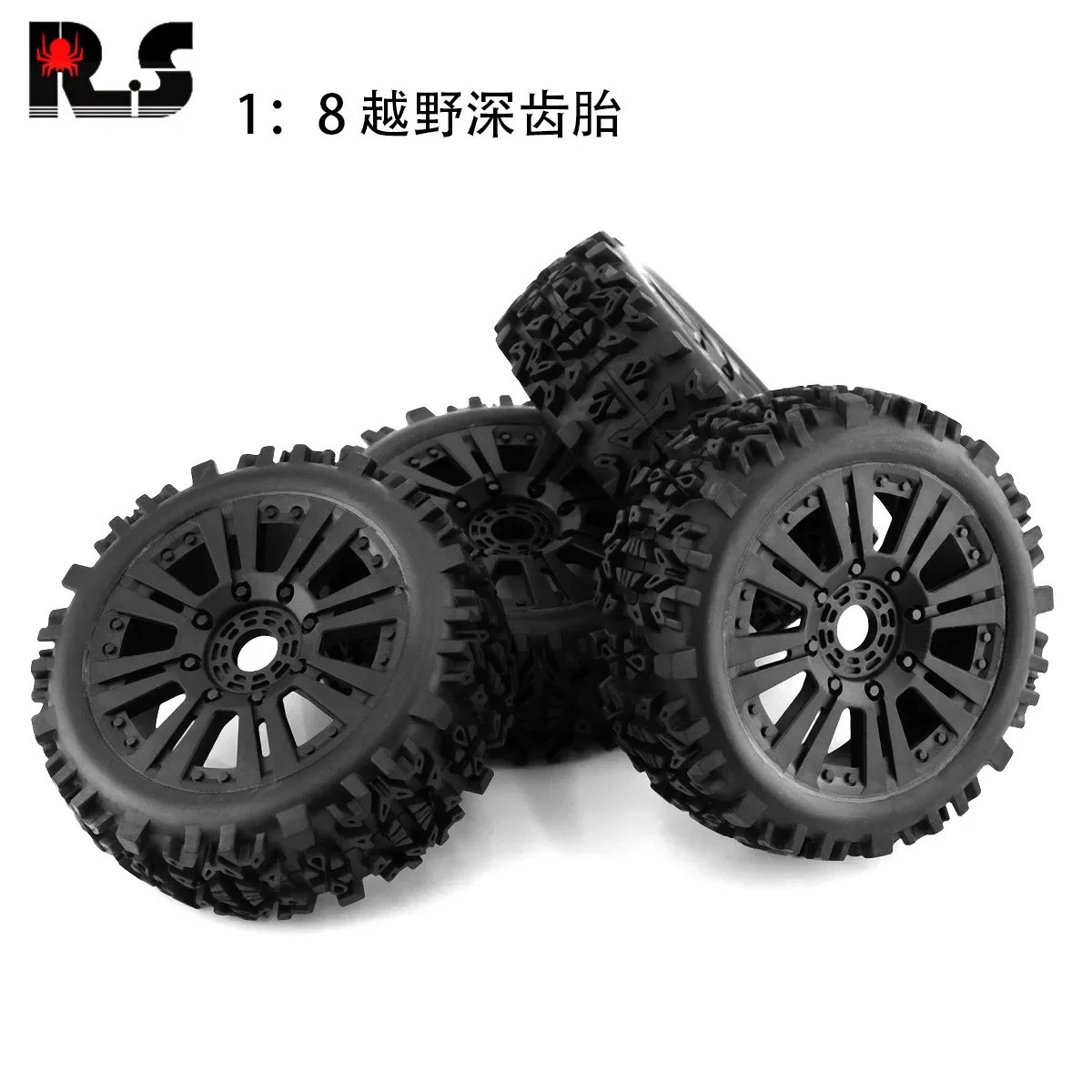 4pcs 120mm 1/8 RC Off-Road Buggy Wheels Tire 17mm Hex for ARRMA Typhon Talion Traxxas Redcat Team Losi Kyosho HPI HSP VRX RC Car