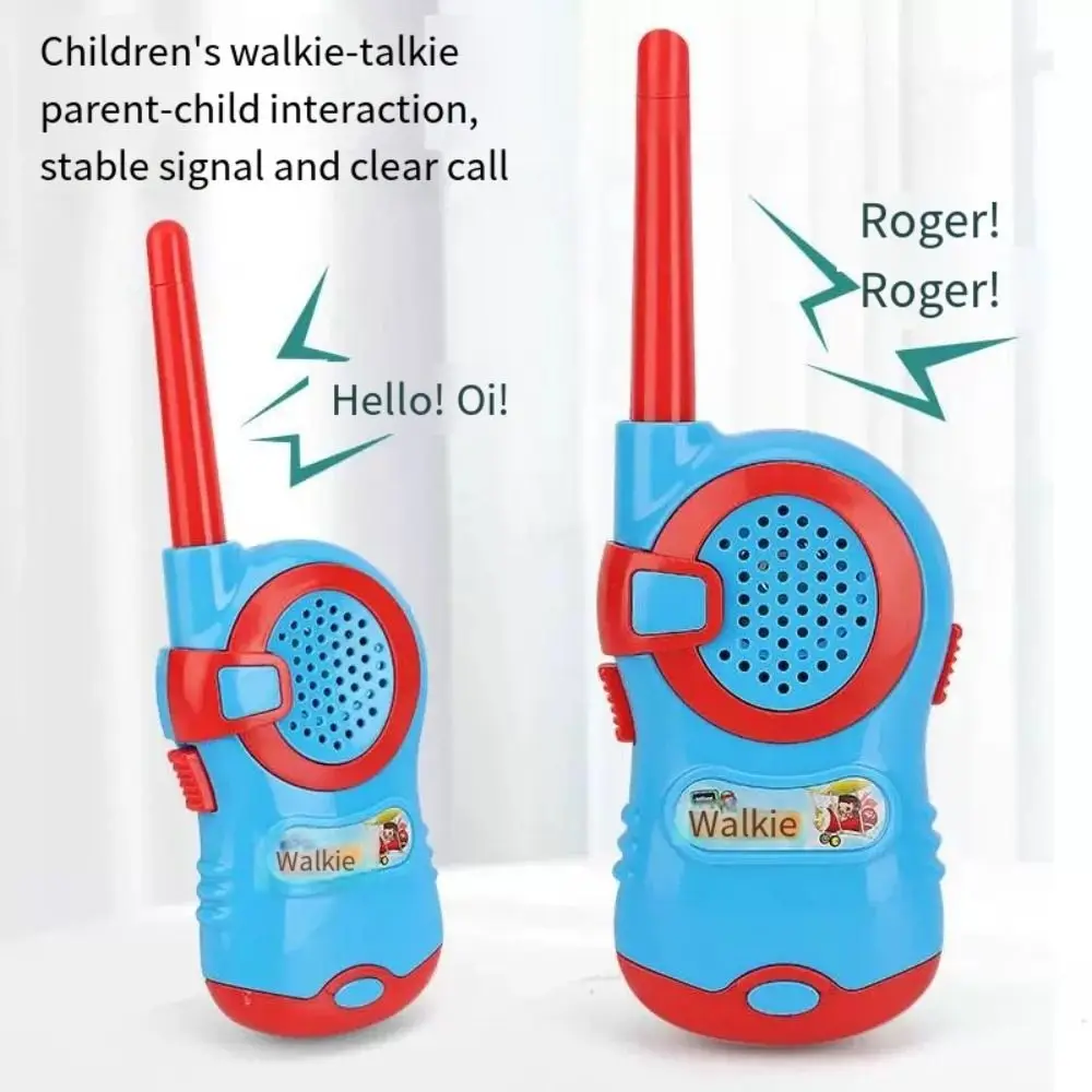 2 แพ็คแบบพกพาระยะไกลเด็ก Walkie Talkies มือถือการ์ตูนของเล่นเด็กอิเล็กทรอนิกส์ใช้งานง่ายวิทยุสองทางหญิง