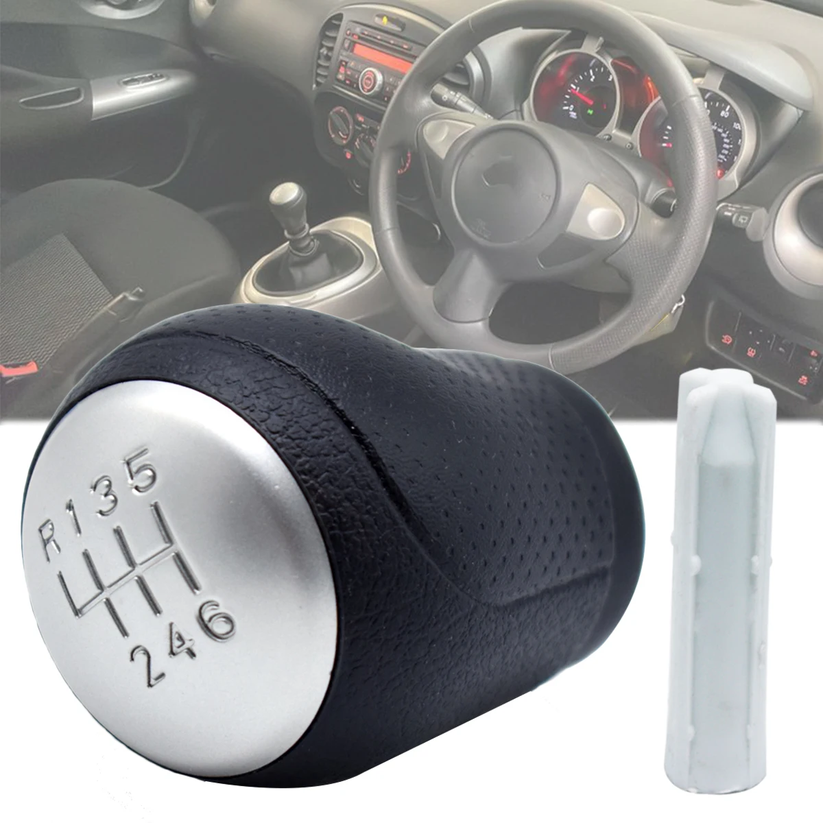 

Manual Shifter Knob For Nissan Juke F15 Gear Shift Stick Lever Pen Handle Adapter Inner Sleeve 6 Speed Repair Kit 2010 - 2019