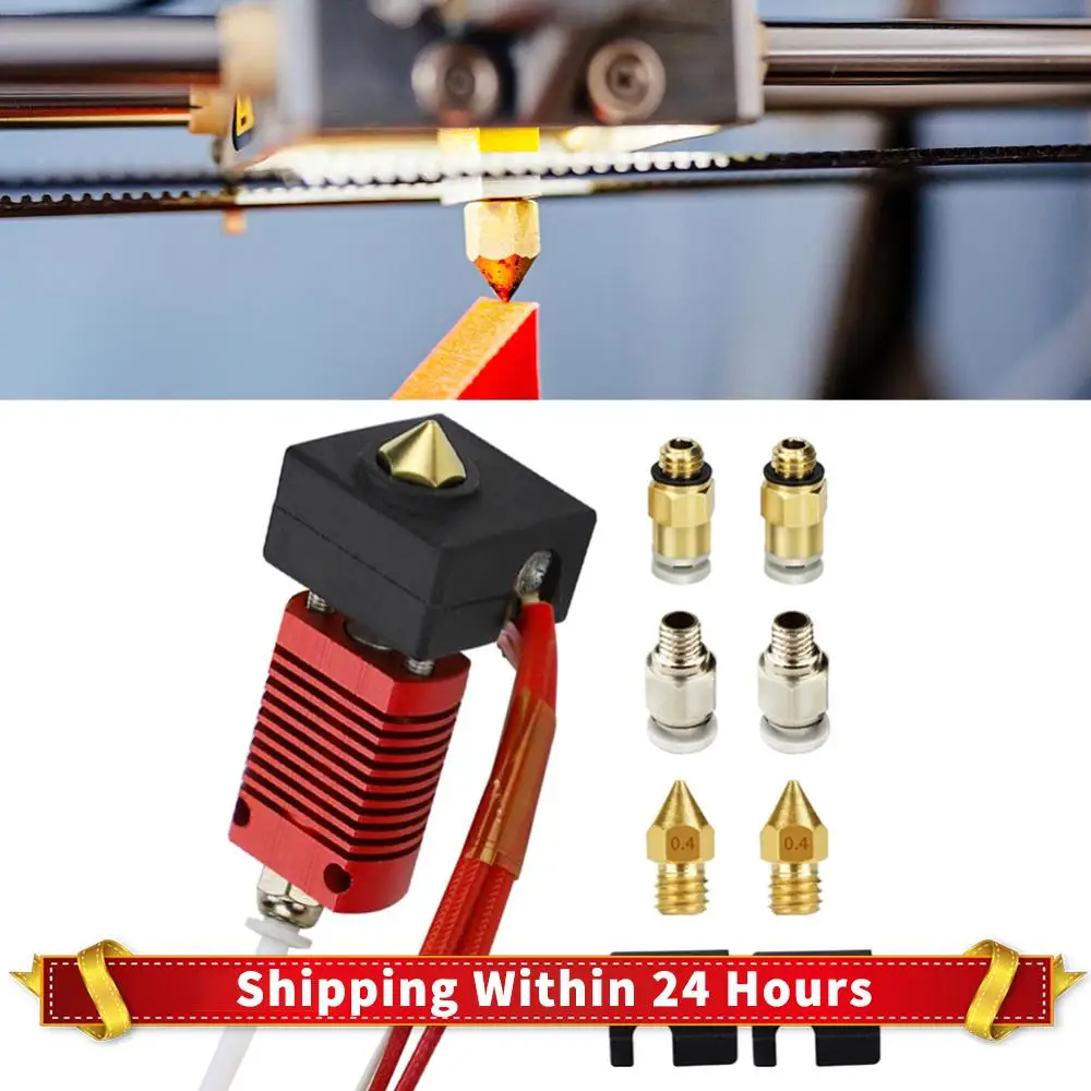 

9Pcs Brass Nozzle Pneumatic Connector DIY 0.4mm MK8 Nozzle Extruder Hot End Kit for Creality Ender 3 Pro 3D Printer