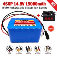 Original 14.8V 15Ah 4S6P 18650 Rechargeable Lithium-ion Battery with Built-in BMS for Night Fishing Light Heater Backup Battery
