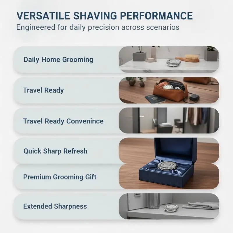 SH71 Replacement Shaver Heads 1 Set Quick Replace Sharp Blades Fit for 7000 Pentagonal S5000 S5880 S5579 S5583 Travel Shaving