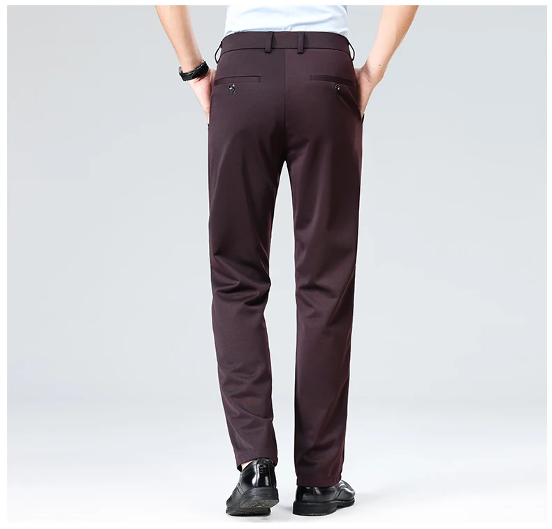 29-42 männer Sommer Dünne Mode Business Casual Anzug Hosen Lange Hosen männer Elastische Gerade Hülse Formale hosen Plus Größe – Detail 26