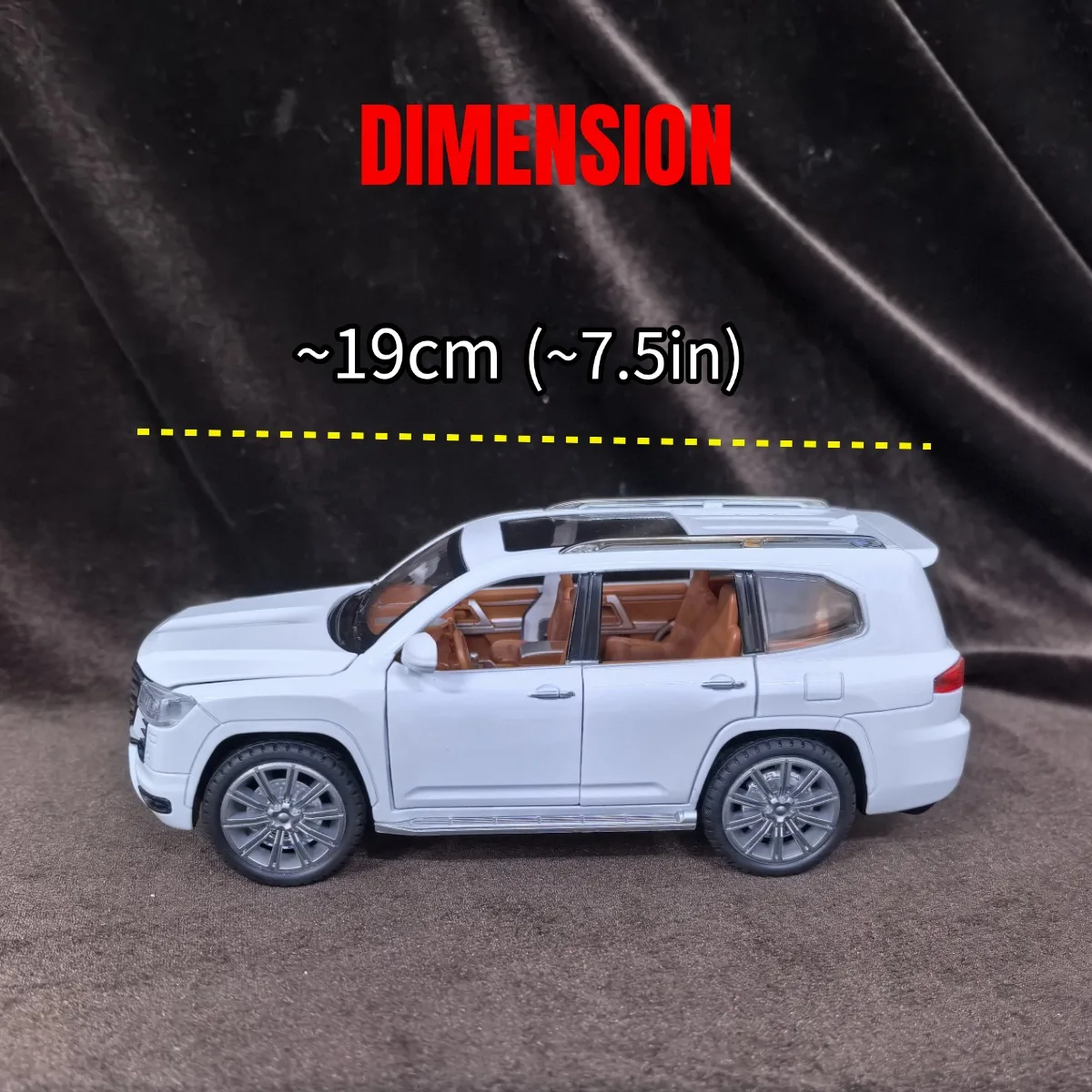 نموذج سيارة تويوتا لاند كروزر SUV محدود بمقياس 1:24، لعبة هدية عيد الميلاد للأطفال على شكل سيارة فاخرة مصغرة