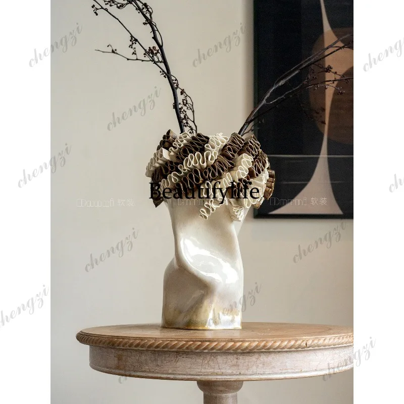South French style pearl color handmade art flower device model room hotel clubhouse ornament