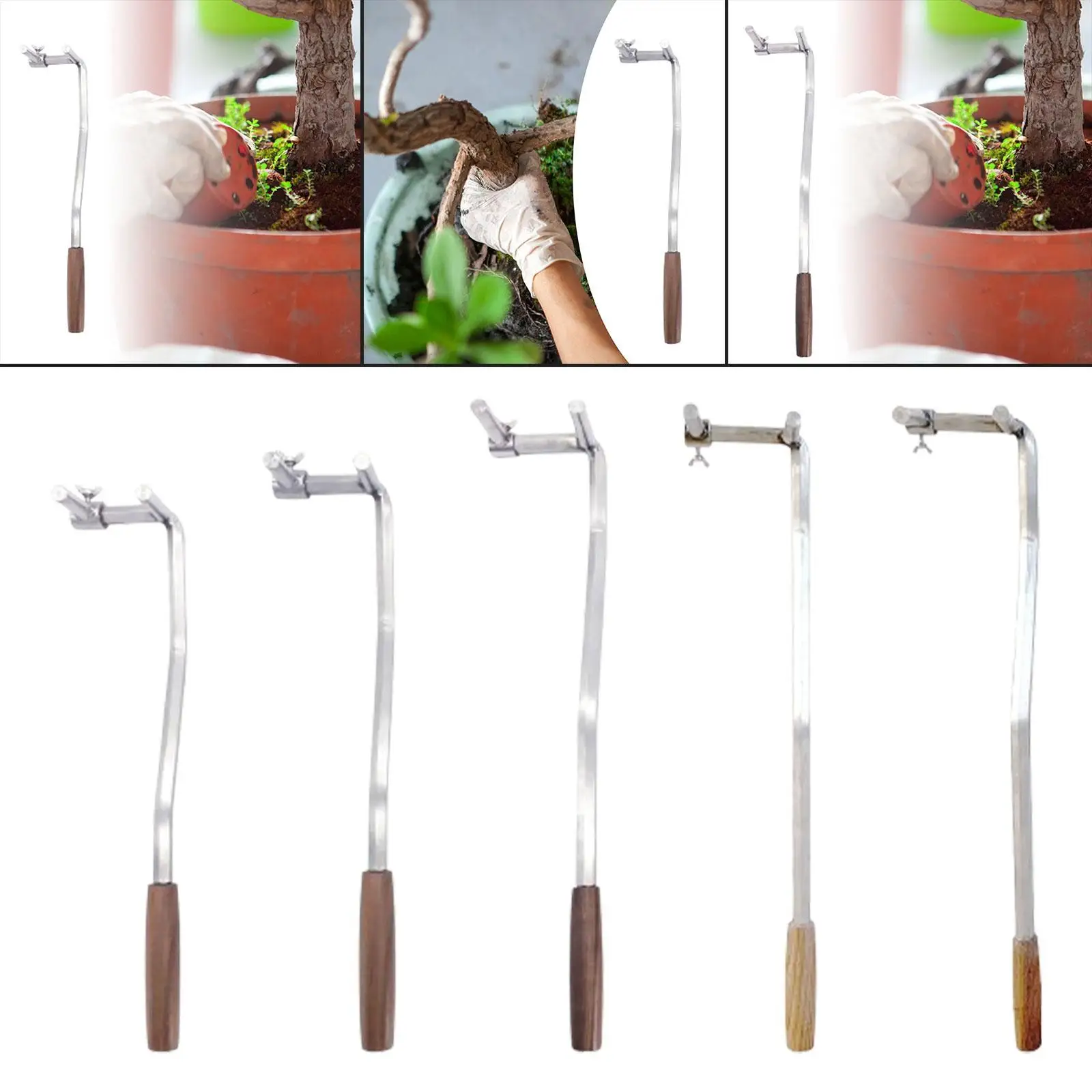 Tree Branch Bender Nonslip Handle Stainless Steel Bonsai Tool Moderator for Potted Plants Tree Trunk DIY Making Branch Yard