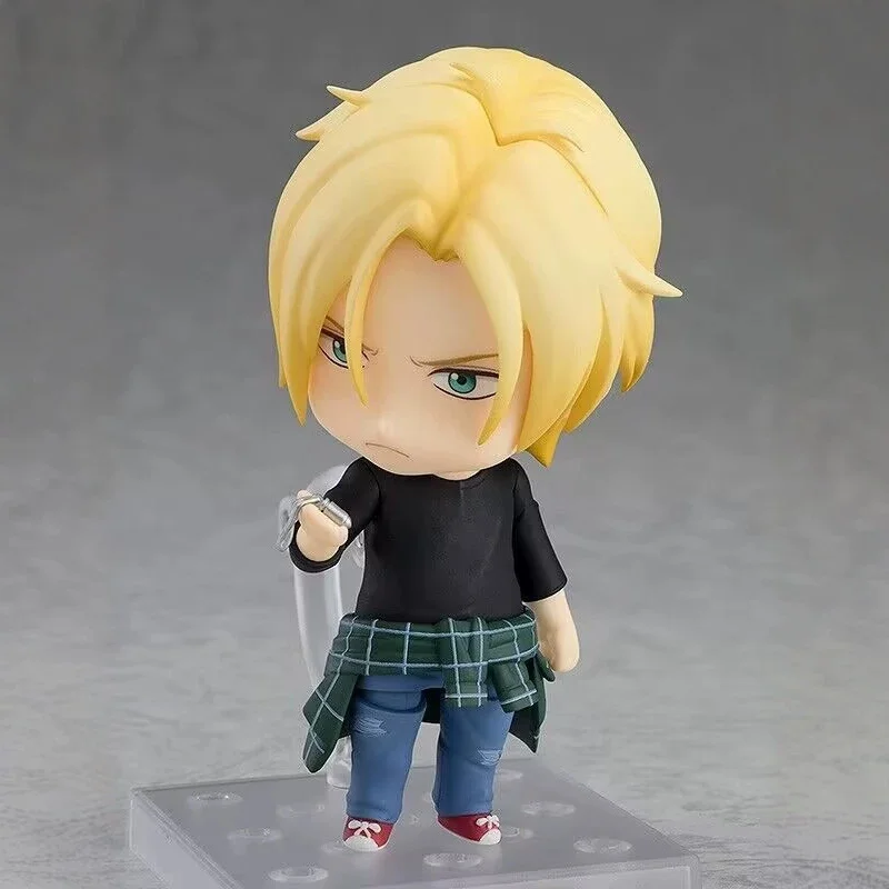 Banana Fish No.1077 10cm Q Version Clay Figurine Ash Lynx Movable Interchangeable Face Figurine Ornament High Quality Model Gift