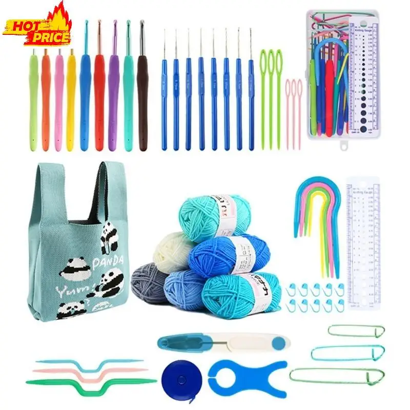 

Portable Crochet Starter Include Ergonomic Hooks, Knitting Needle