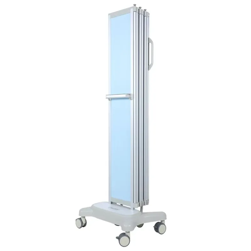病院病棟3/4クリニック用移動式折りたたみ医療スクリーン、キャスター付き折りたたみカーテンスクリーン、高級折りたたみスクリーン