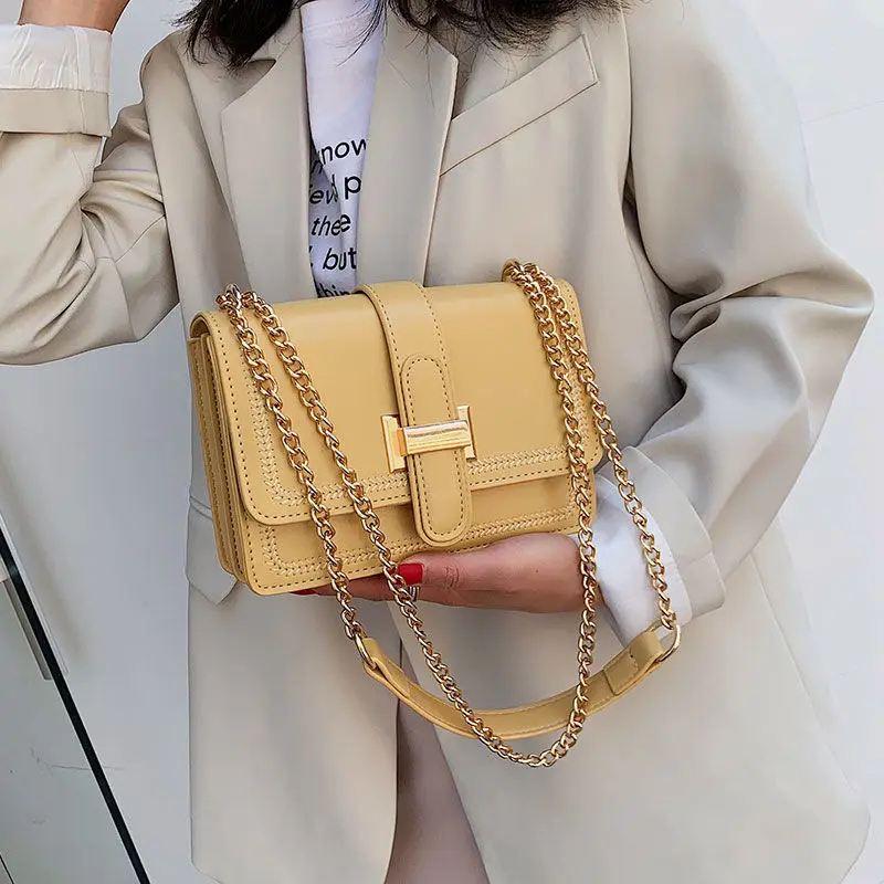 Crossbody Small Square Bag French Women Crossbody Bags 2024 Luxury Brand Lady Chain Shoulder Bag Blue Handbag Totes Clutch