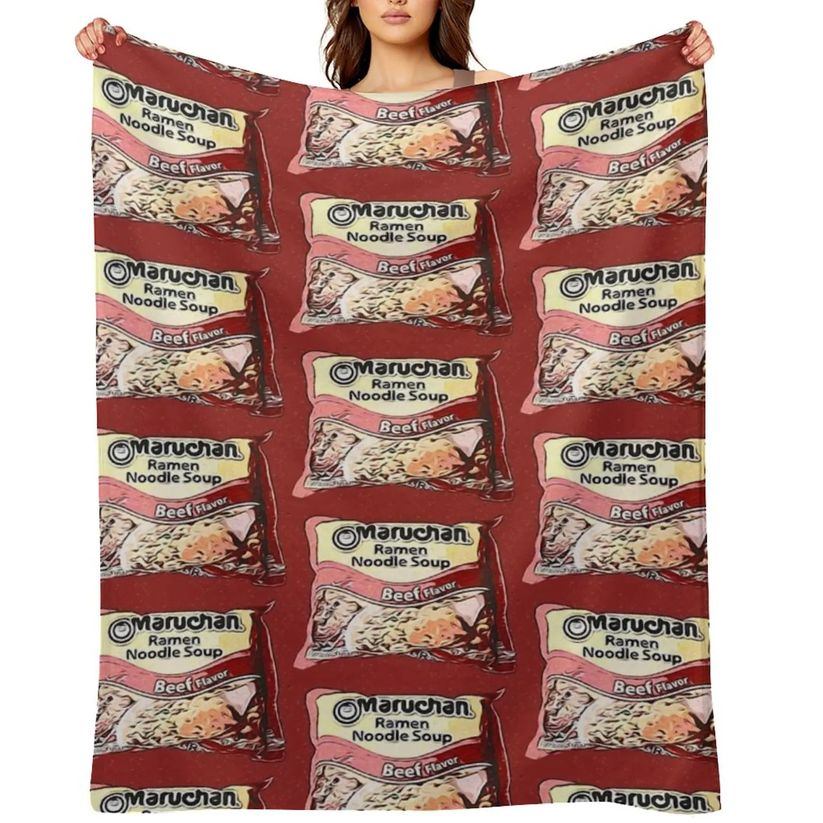 

Beef Ramen Throw Blanket Softest Fashion Sofas for winter Blankets