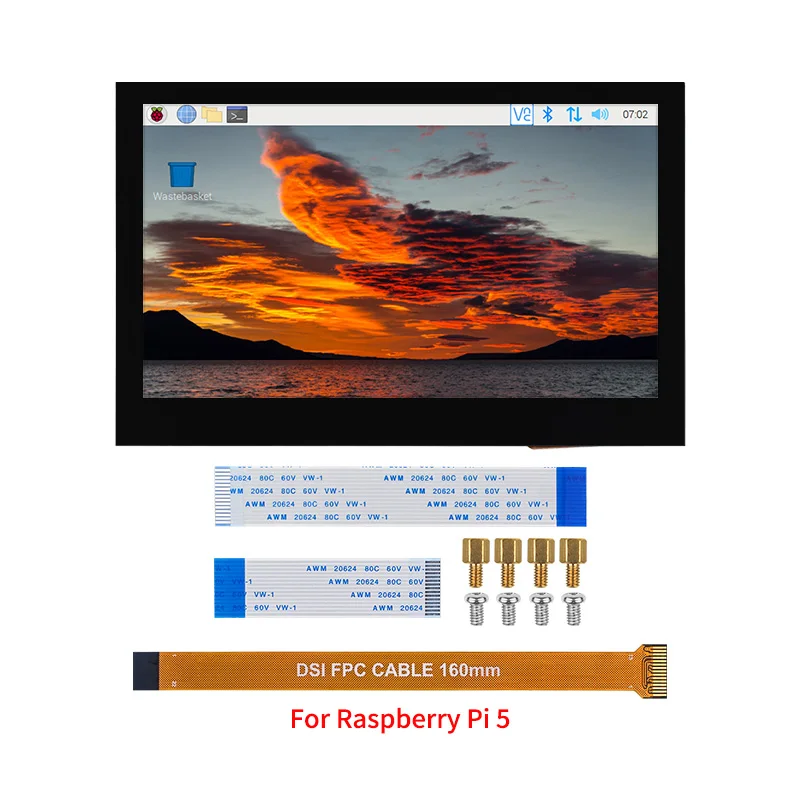 4.3 Inch DSI Touch Screen for Raspberry Pi 5 4B 3B+ 3B Capacitive Touch IPS Display 800*480 LCD Monitor for RPi 5 4B 3B+ 3B image 3