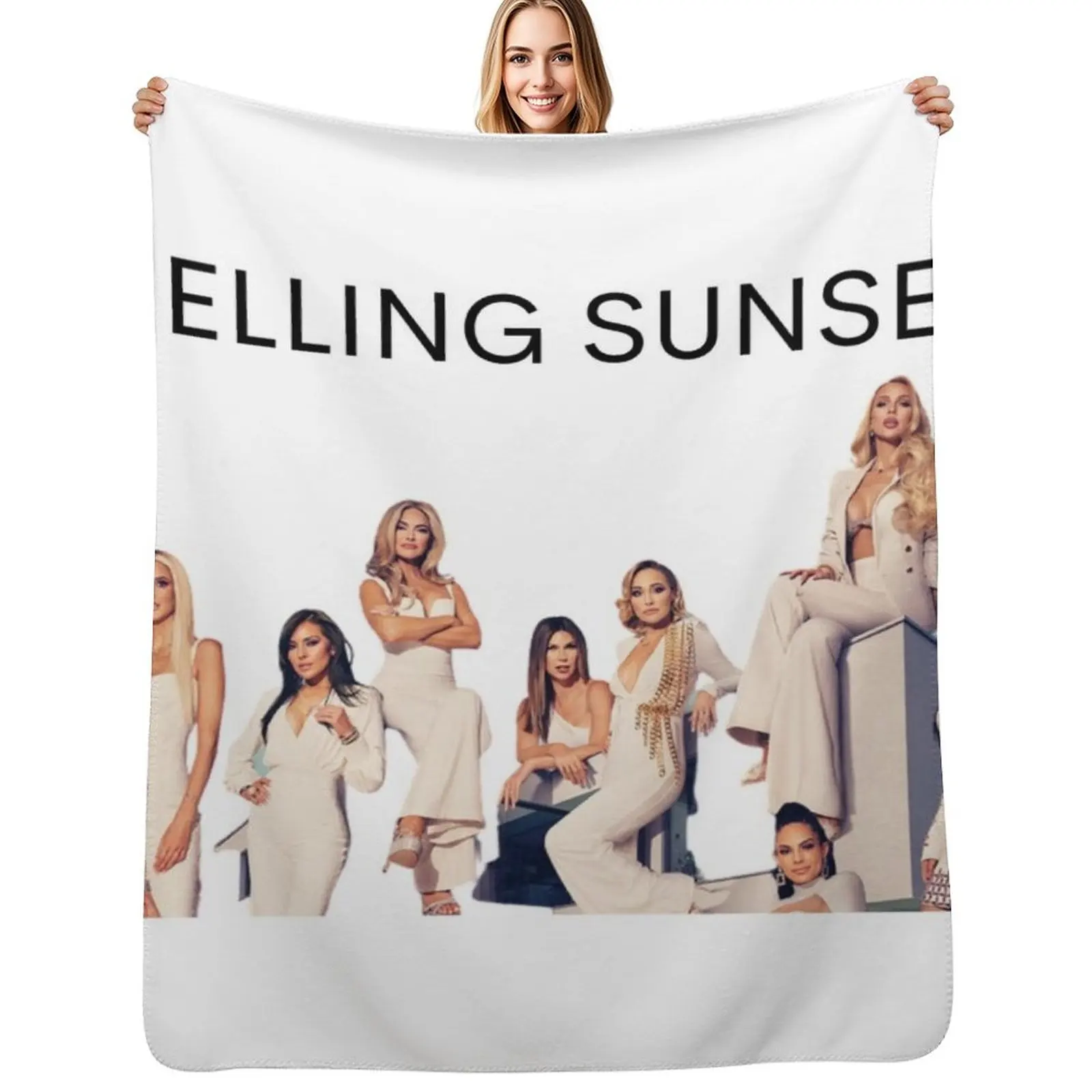 

selling sunset Throw Blanket Faux Fur Soft Warm Blanket for Bed