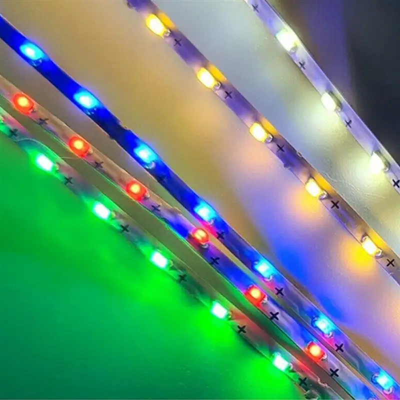 100cm Mini LED Strip 90 LEDs Self Adhesive 1206 SMD Light for Model Layout Funfair Market Houses Wagons Decorating