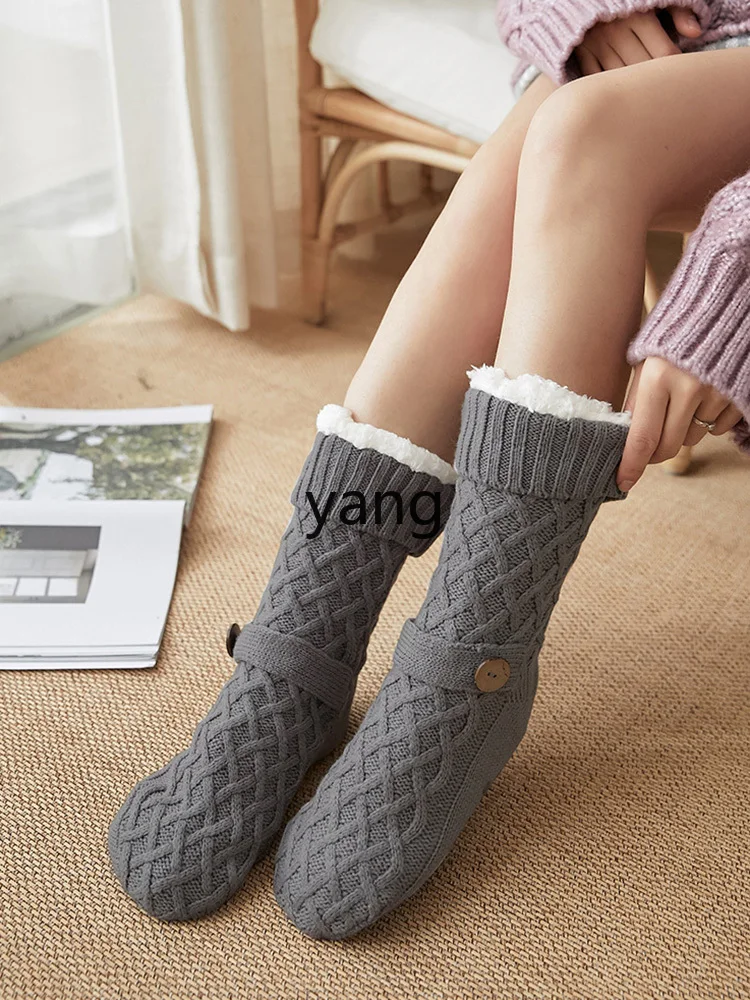 LMM super thick plush warm floor socks women's autumn and winter sleeping foot warm socks plush foot guard